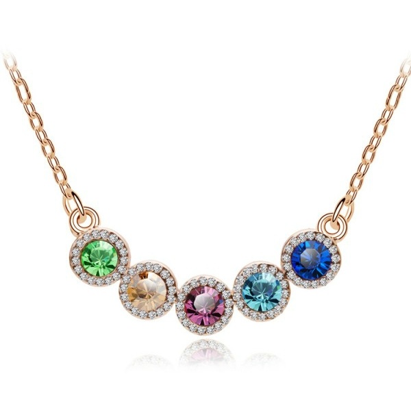High-Grade Multicolor Glass Necklace Fashion Accessories