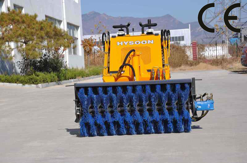 Mini Skid Loader with Broom