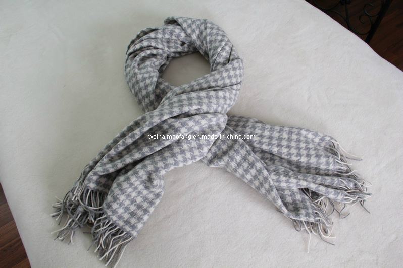 Woven Woolen Pure Merino Fine Wool Travel Throw with Fringe