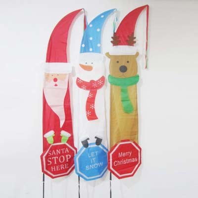 Holiday Christmas Decorative Garden Flag Bali Flag Yard Flag Santa/Snowman/Reindeer