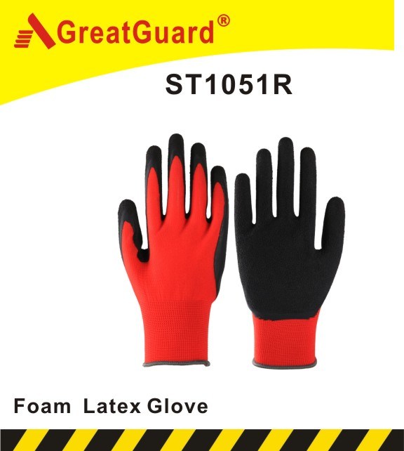 Foam Latex Coated Glove (ST1051R)
