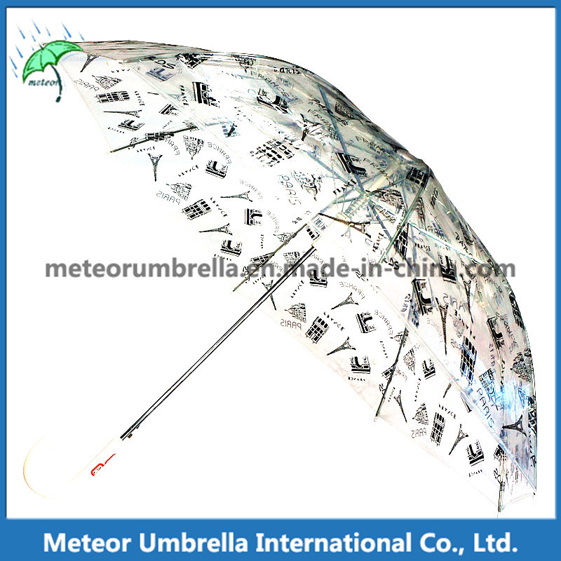 New Items Safe Transparent Clear PVC Printing Bubble Children Umbrella