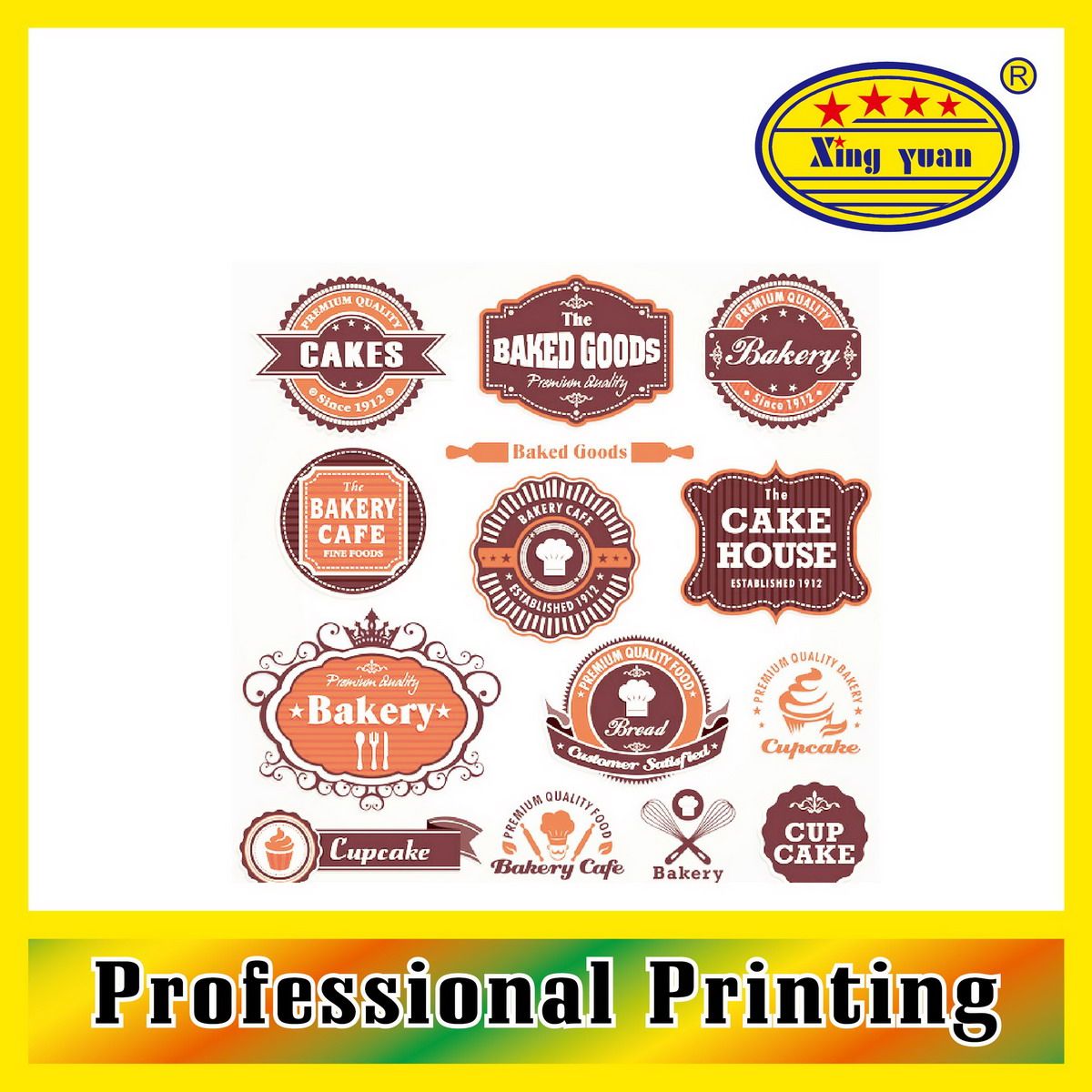 Cup Cake Sticker, Label