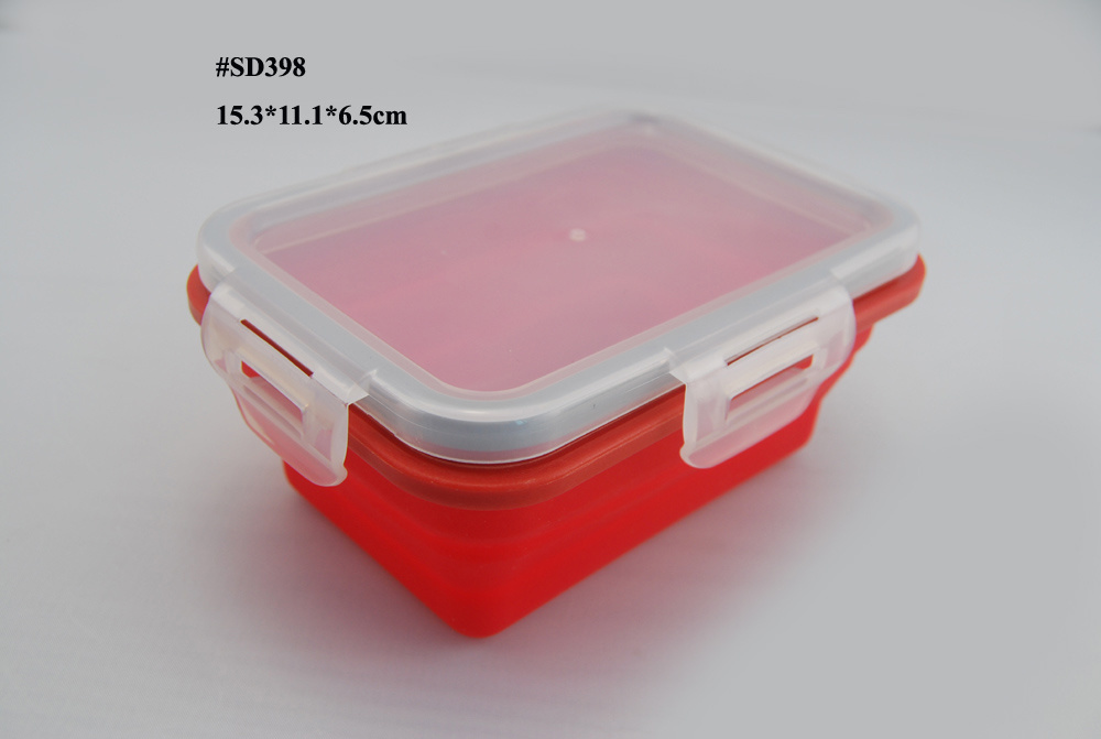 Pack-Away Silicone Folding Lunch Box Oven&Microwave Safe (SD398)