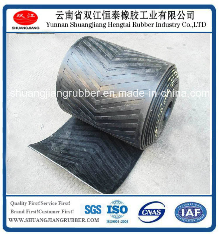 Large Load Rubber Patterned Conveyor Belt