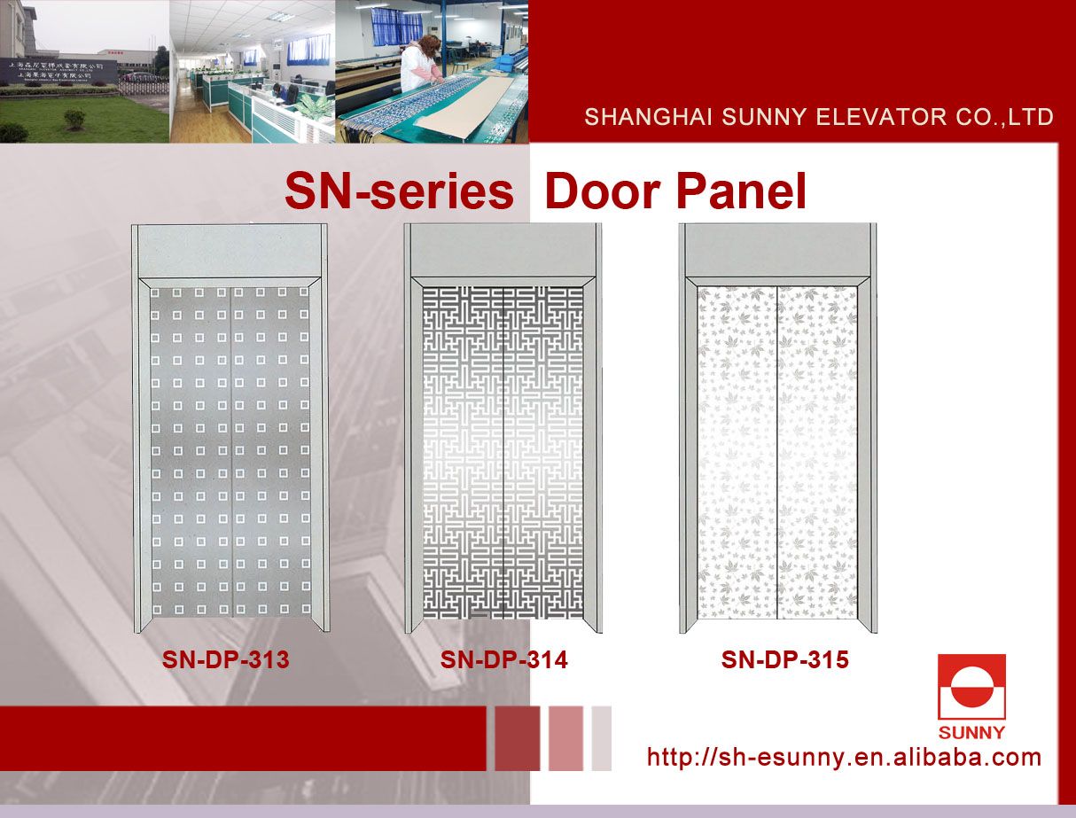 Elevator Door Panel with Maple Leaf Pattern (SN-DP-313)
