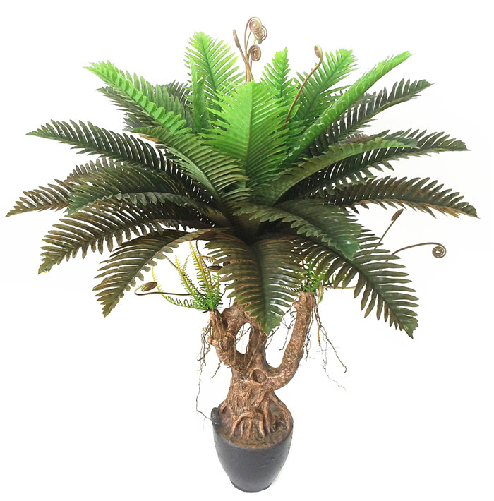 Yy-1698 Artificial 33 Leaves Tree Potted Plants Artificial Chrysalidocarpus Lutescens Bonsai Synthetic Indoor Coconut Tree