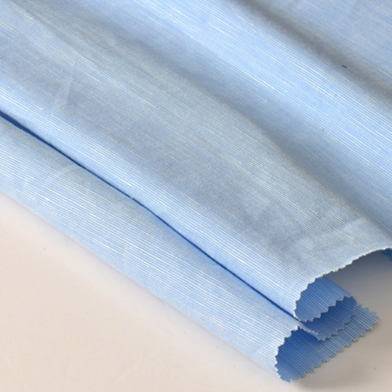 Hot Sale Pure Woven Yarn Dyed Linen Fabrics for Shirt