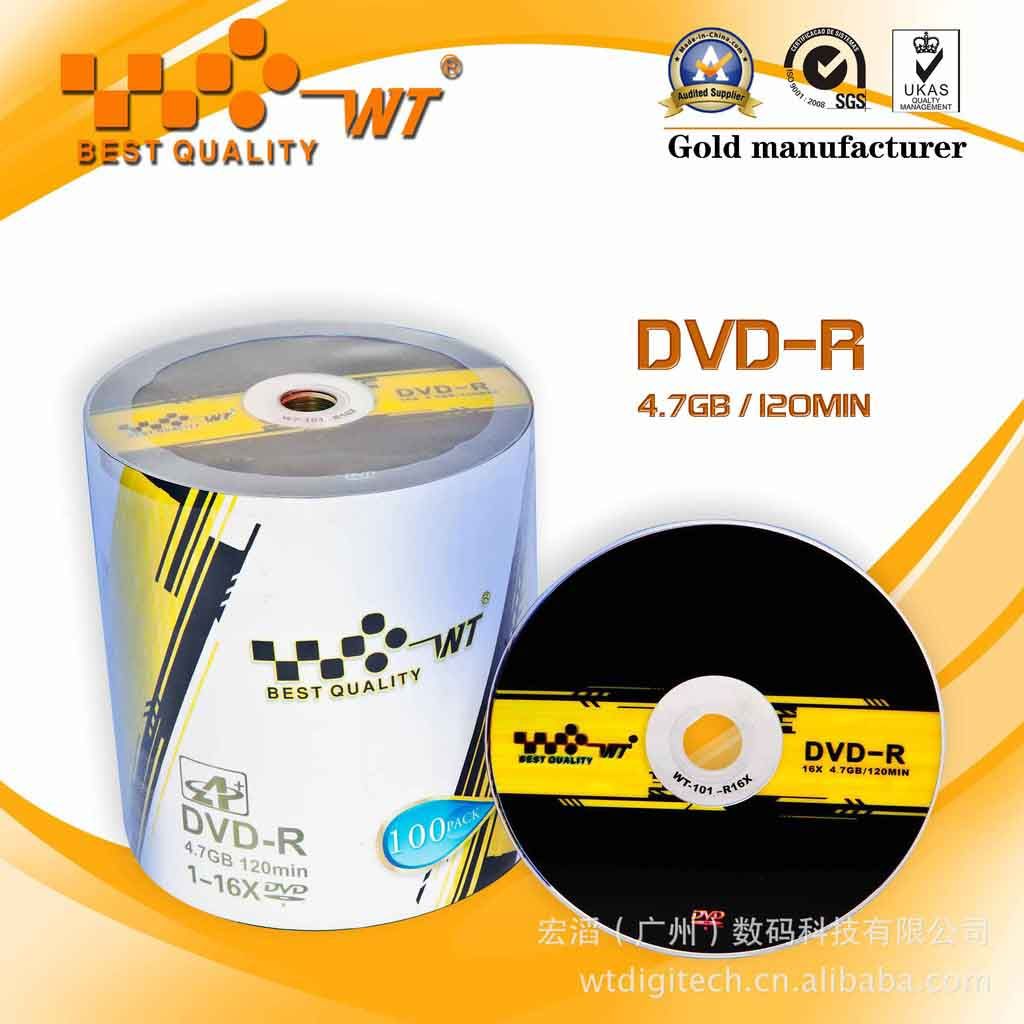 DVD-R Disk (WT Black) 16X Made by Larger Manufacturer