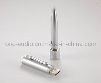 USB Voice Pen with 100mAh Battery Capacity, 8 Hours Last, Hidden Button Design