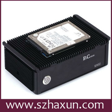 Mini Fanless Computer with N2800, Desktop Computer, Windows/Linux Support, 12V, Kiosk PC