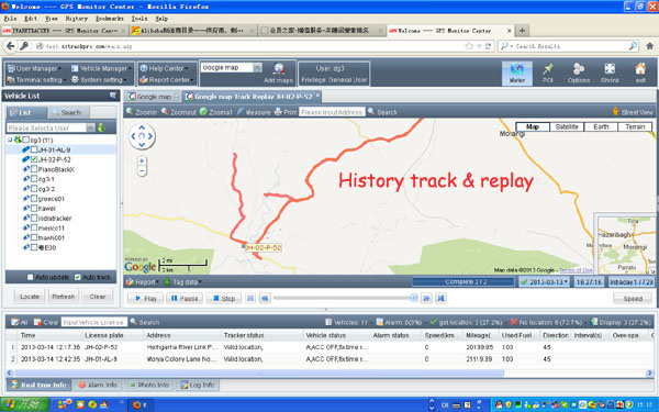 Multifunctioned GPS Vehicle Tracking Software Fleet Management