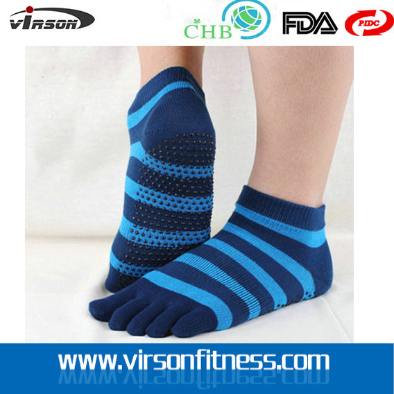 Anti Slip Stripe Ankle Socks/ Men's Boat Socks