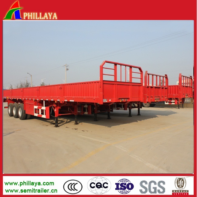 (PLY9441DTP) Flatbed Semi Truck Trailer with 5 Sidewalls Removable