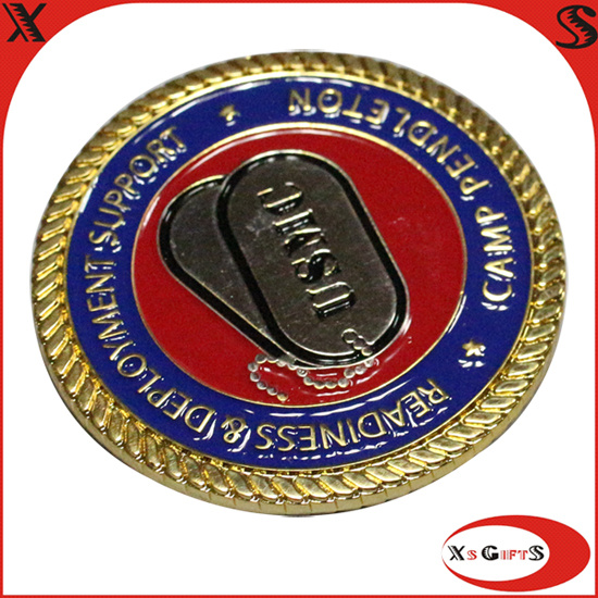 Best Custom Commemorative 3D Metal Coin Gold Challenge Coin for Souvenir