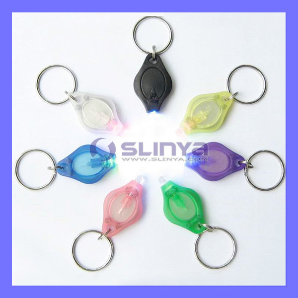 Multi Color Mini Flashlight Keychain Micro LED Light Promotion Gift Logo (SL-306)