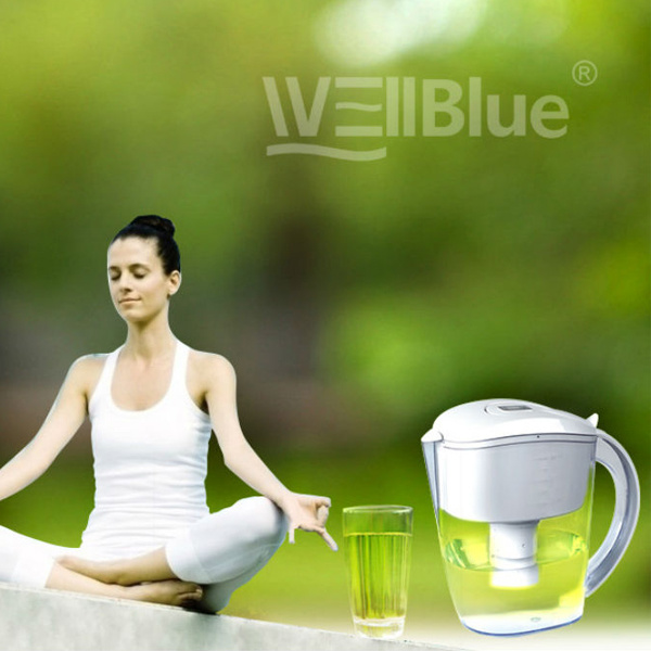 Wellblue BPA Free Water Purifier Jug with Alkaline Filter Cartridge