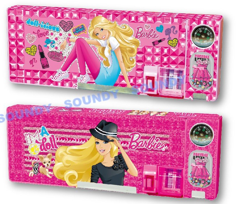 Barbie Fashion Pencil Box with Compass (A114291, stationery)