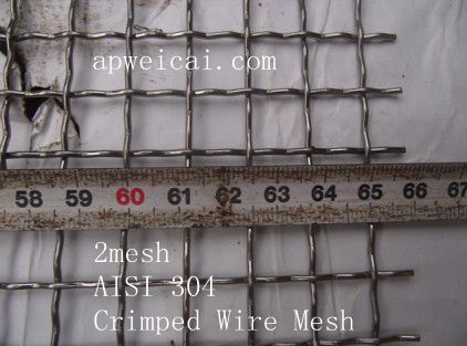 2mesh AISI 304 Crimped Wire Mesh
