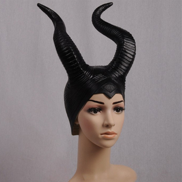 X-Merry Womens Maleficent Horns Halloween Costume Deluxe Adult Headpiece Disguise