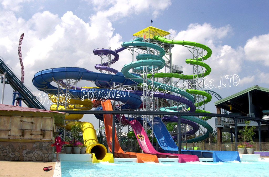 Theme Parks Multiple Spiral Water Slide