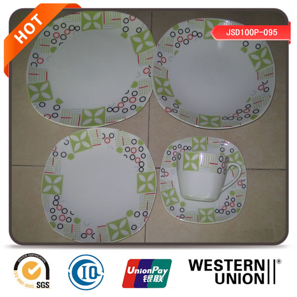 Square Shape Ceramic Dinner Set