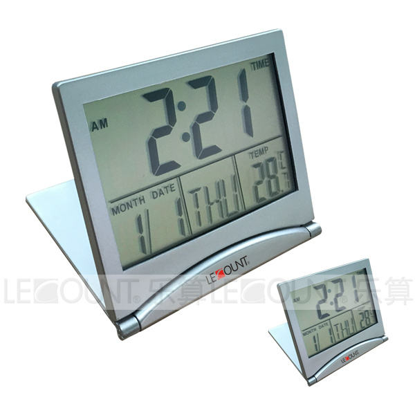 Foldable Digital LCD Desk Calendar with Alarm Clock (LC838ALB)