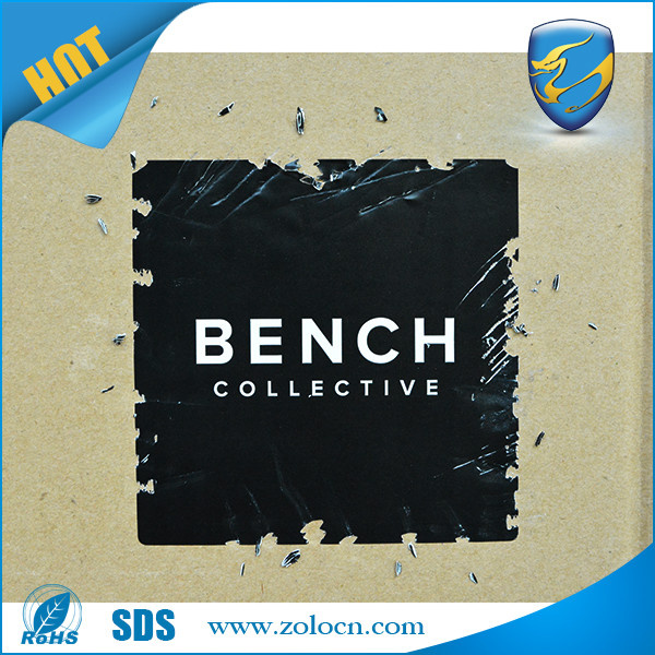Custom Logo Print Adhesive Tamper Proof Ultra-Destructible Label