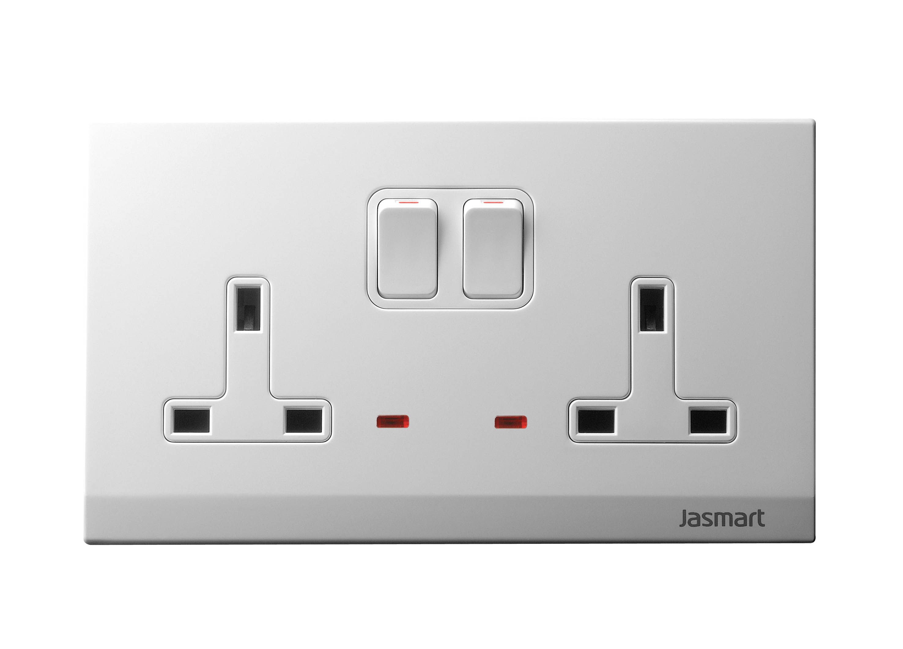 13A Twin Switched Socket Outlet with Neon