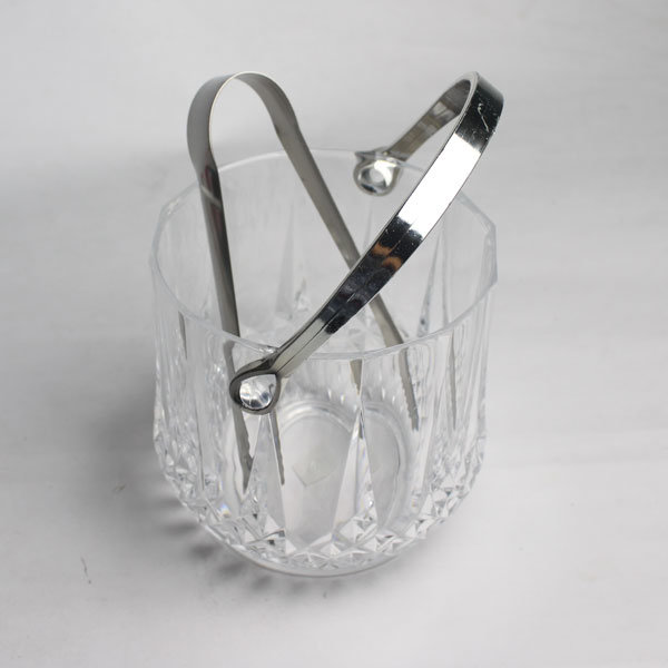 Plastic Ice Bucket with Tongs (PT5528-1)