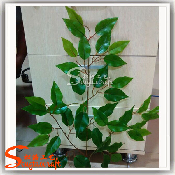 Artificial Ficus Leaves Made of Hand Soft Plastic