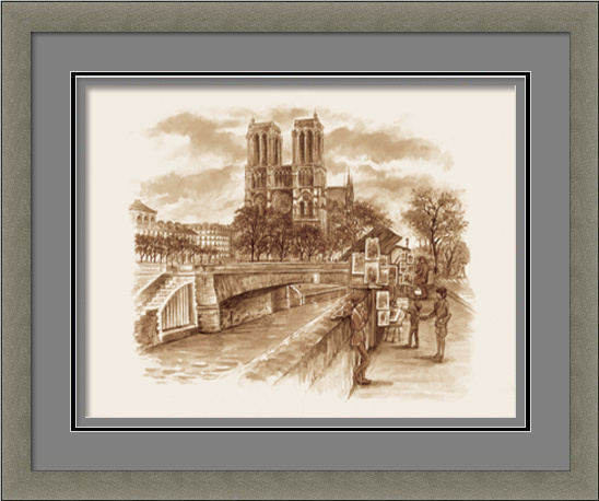 Handpainted Decorate Frame Spray Windmill Leave Tree Palace La Tour Eiffel Oil Painting Drawing Paint