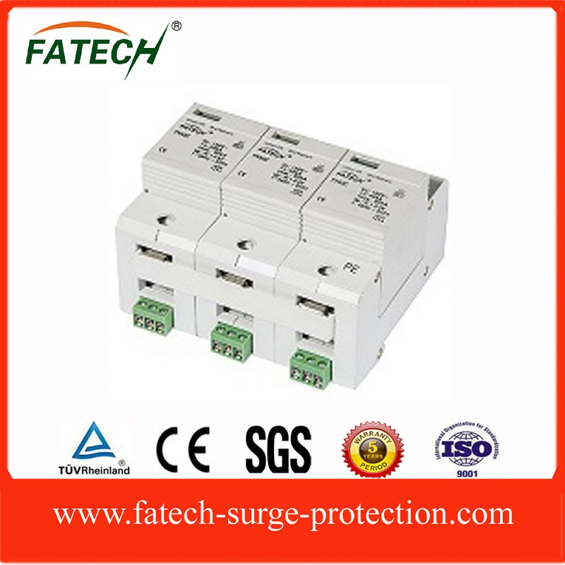 China Electrical Safety Equipment 3 Phase Lightning Surge Protective Device 220V AC Power System