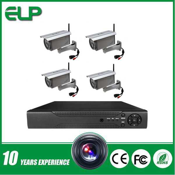 4CH Outdoor Waterproof&Vandal Resist WiFi 720p IP Camera 1*4t HDD Capacity NVR Plug and Play CCTV Survillance Cameras Systems