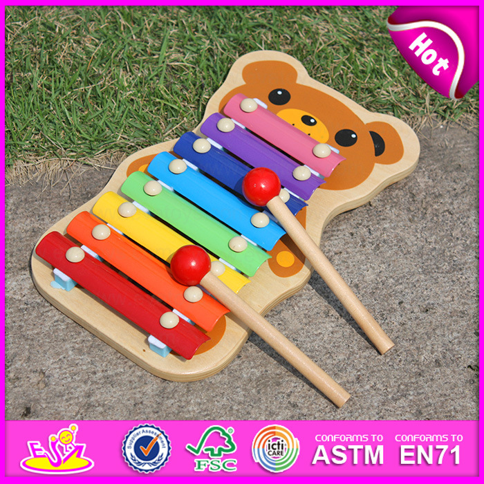 2015 Hand Wooden Music Toy for Kids, Lovely Wooden Toy Music for Children, Music Instrument Set Cute Wooden Xylophone Toy W07c036