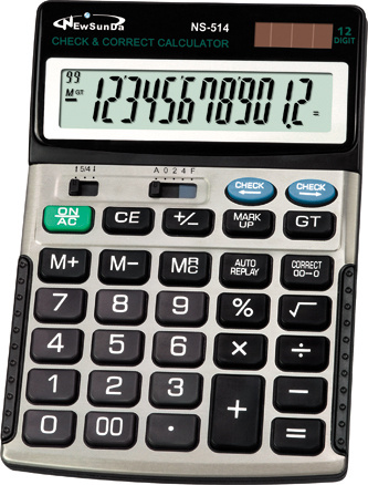 Desktop Calculator with Check & Correct Function (Ns-514)