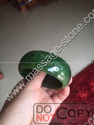 Natural Green Nephrite Jade Bangle Bracelet for Fashion