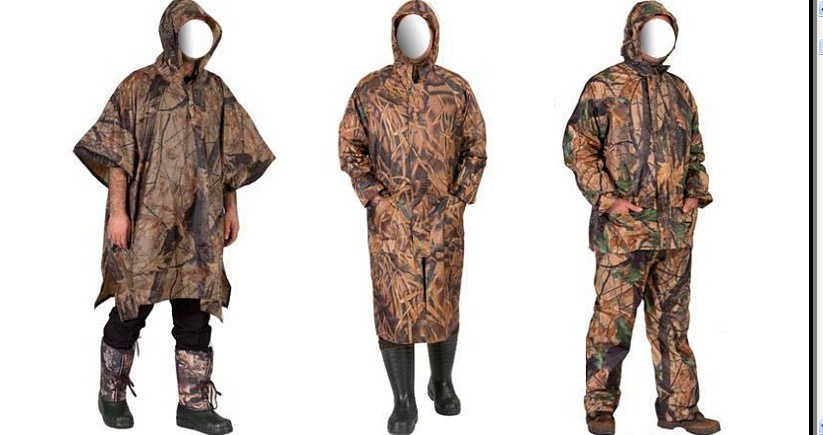 Military Raincoat Camouflage Poncho Army Poncho Liner with Reflective Tape