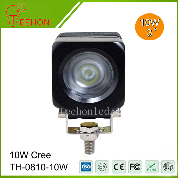 CE IP68 10W LED Work Lights for Tractor Motorcycle