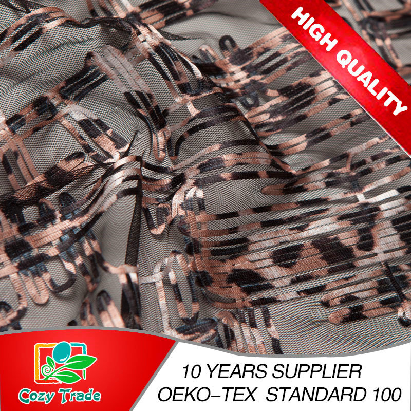2016 New Design Belt Embroidery with Leopard Printing Style