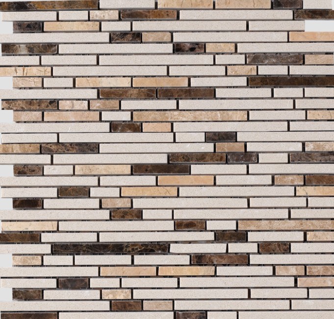 2015 Brown Strips Marble Mosaic Decoration for House (A1020)