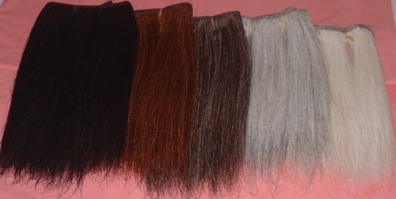 Horse Hair Wefts Made of Genuine Horse Hairs