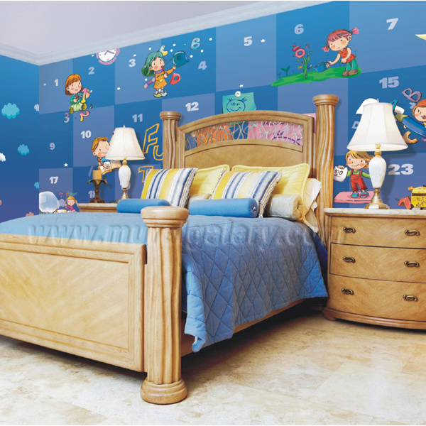 L2-00025 Colourful Wall Mural Paper for Kids Room