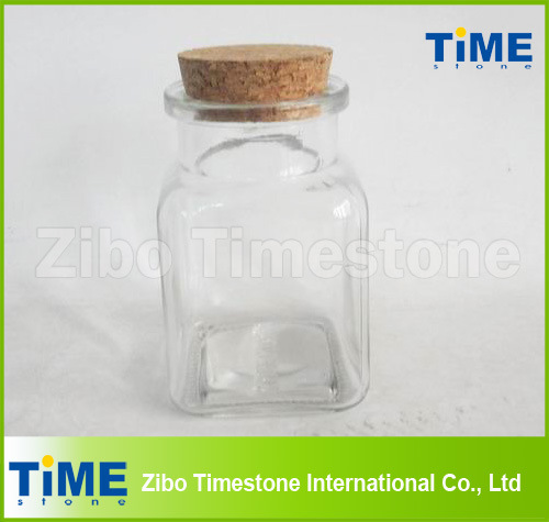 Small Glass Bottle Jar with Tap for Bath Salt Spice