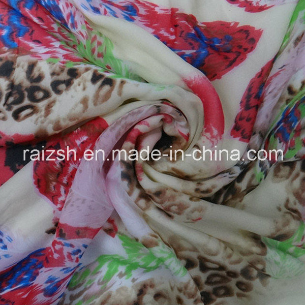 Polyester Printed Chiffon Imitation Silk Fabric