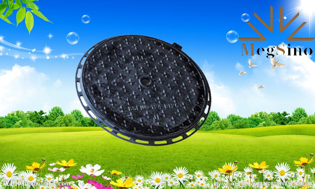 Ductile Iron Manhole Cover for Pavement Access with Round Frame