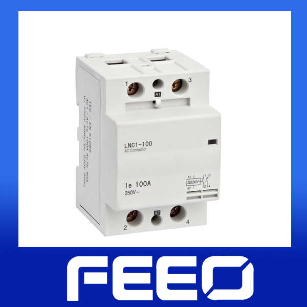 Miniature 2p DIN Rail 1no+1nc Modular AC Contactor