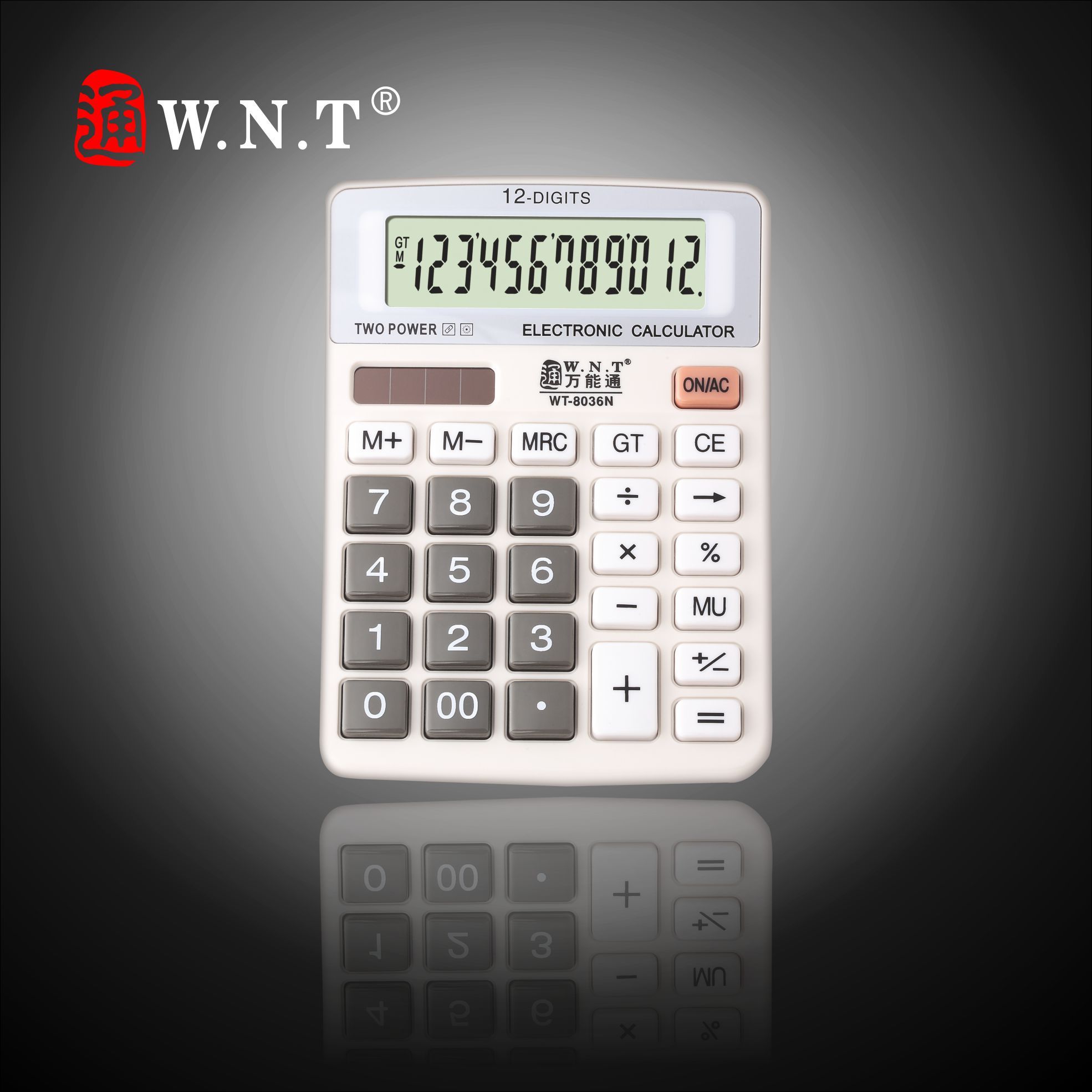 12 Digits Dual Solar Power Desktop Finance Calculator with Business, Sales or Office