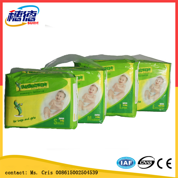 High Quality Super Absorption Baby Diaper with Elastic Waist in Guangzhou