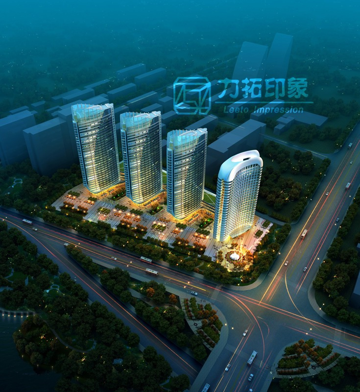 Nightfall View 3D Virtual Reality Rendering